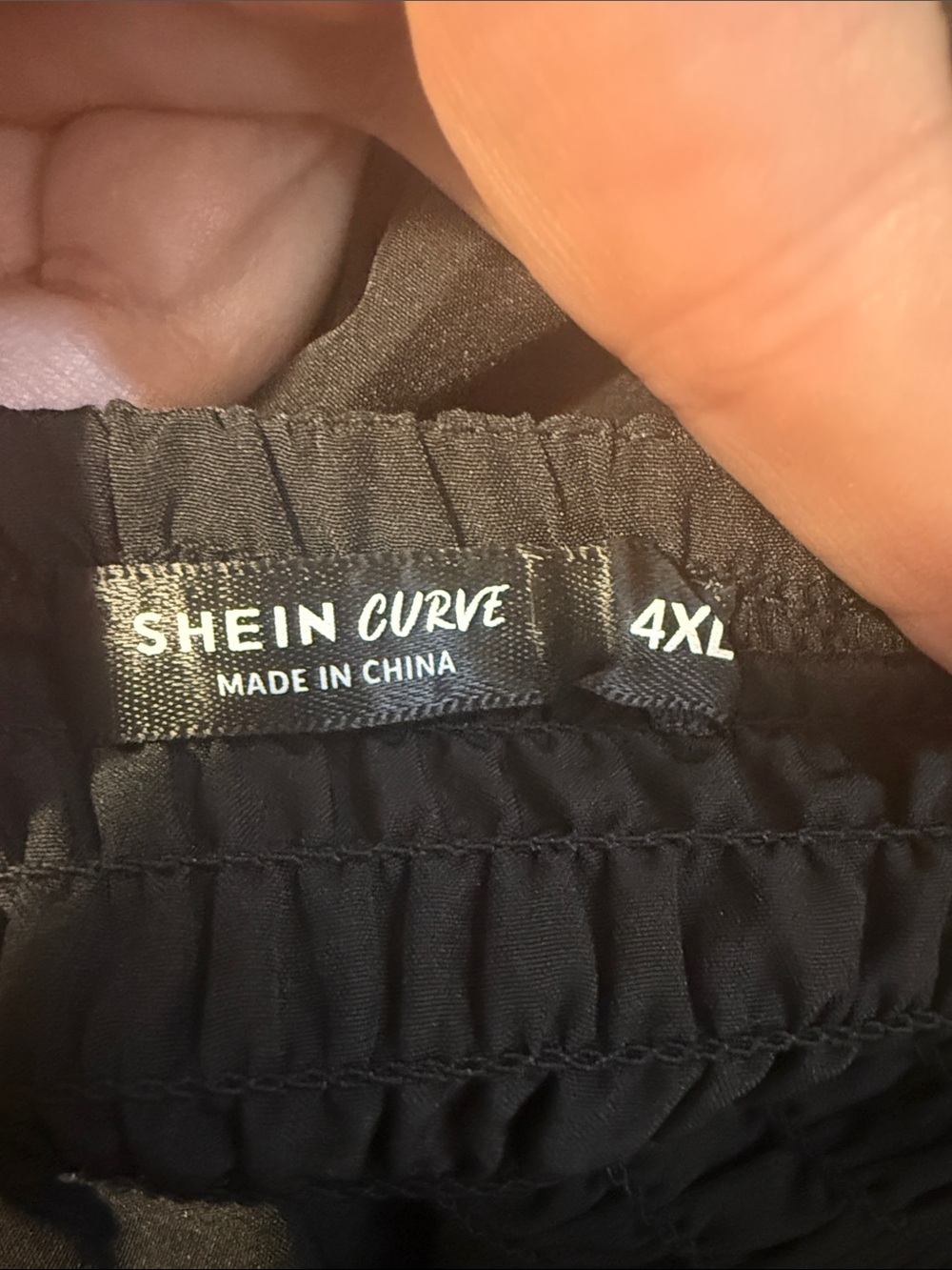 SHEINCurve Black Maxi Dress with Smocked Back and Side Slit - Picture 4 of 5